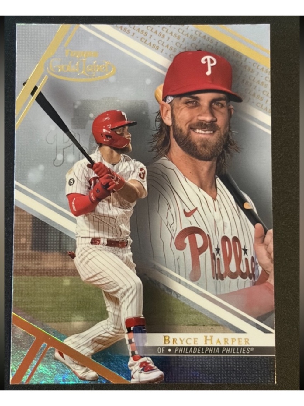 Bryce Harper 2024 Topps Gold Label Philadelphia Phillies Baseball Card